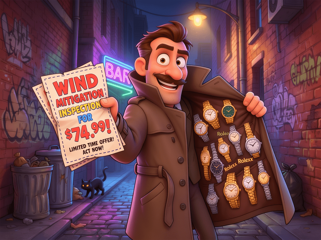 Wind mitigation inspection lowest price in Cape Coral and Fort Myers